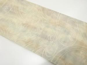 紗　荒波模様織り出し　袋帯